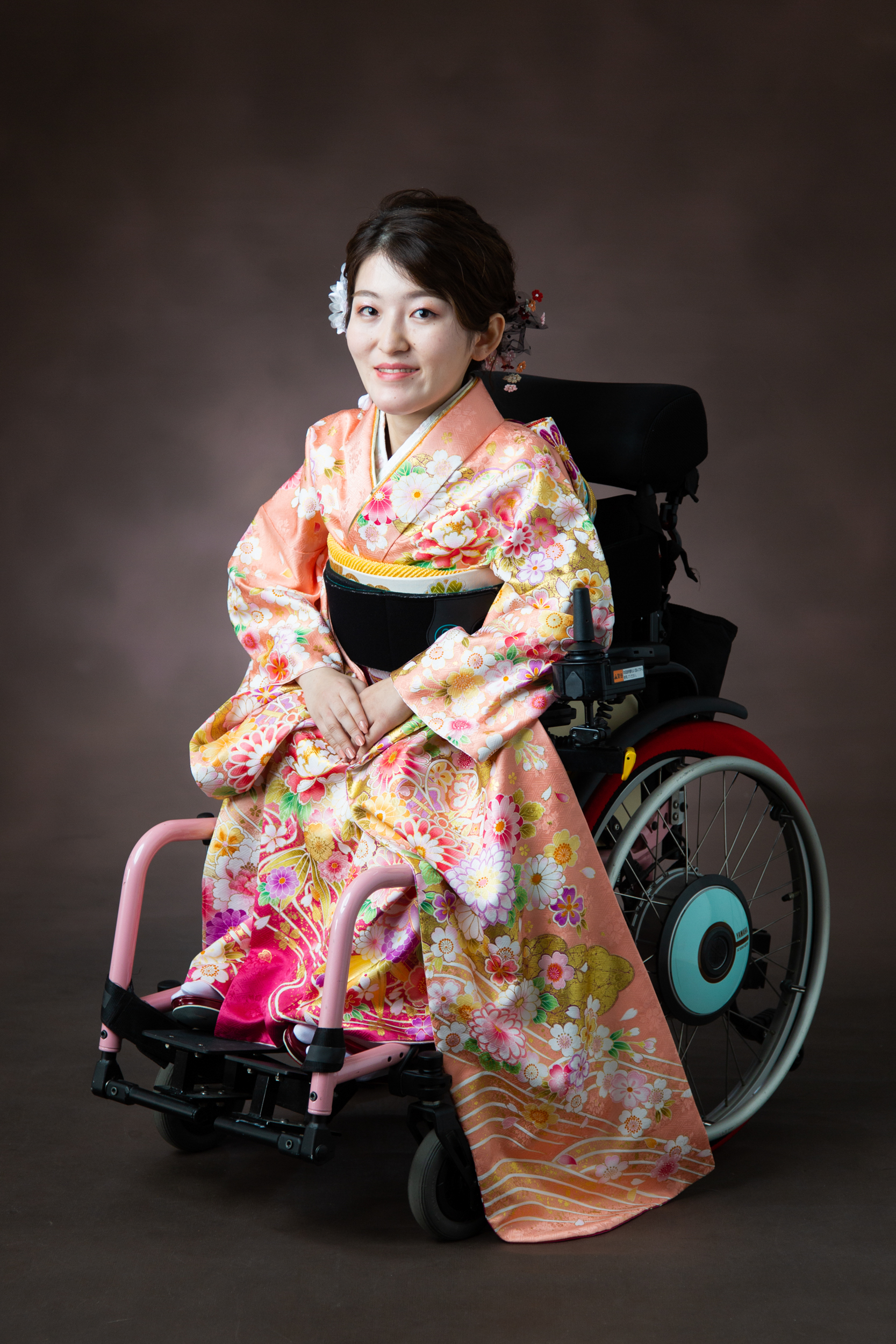車椅子着物　振袖　成人式　愛媛県　身体障害　知的障害